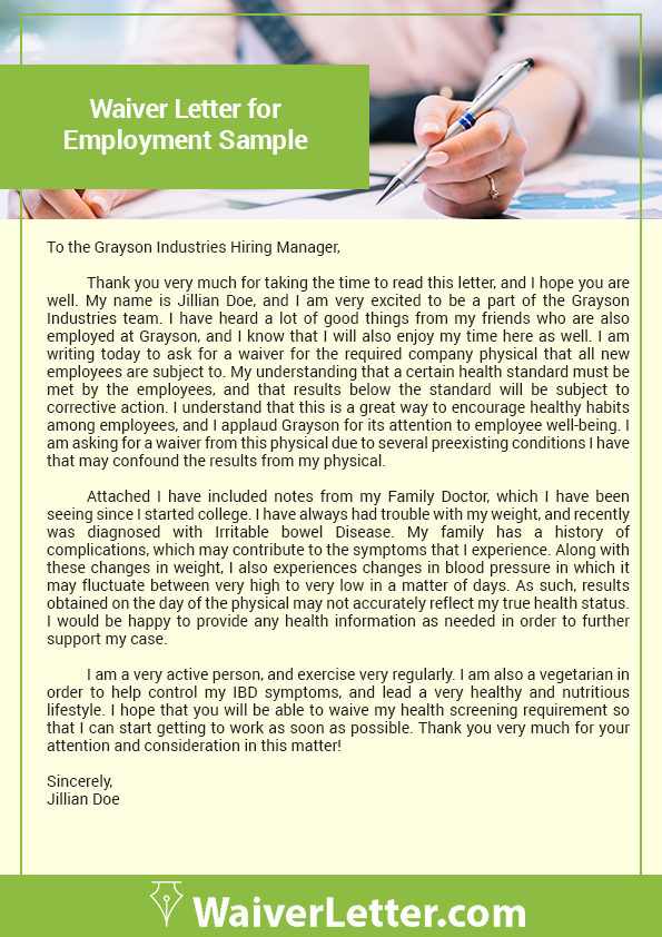 Waiver Letter Sample for GMAT, GRE, TOEFL & 4 More Waivers
