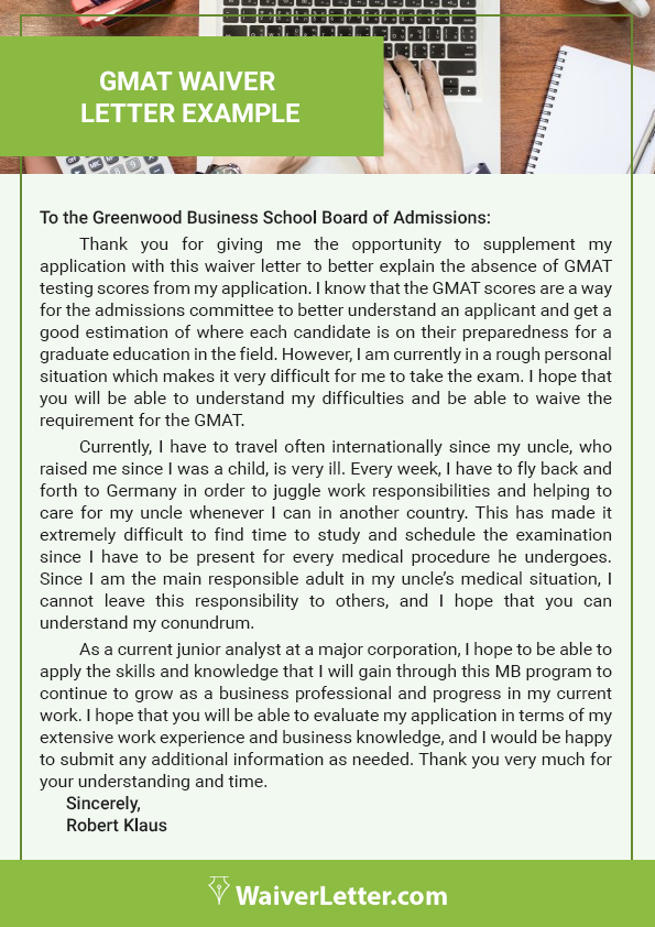 gmat waiver essay example