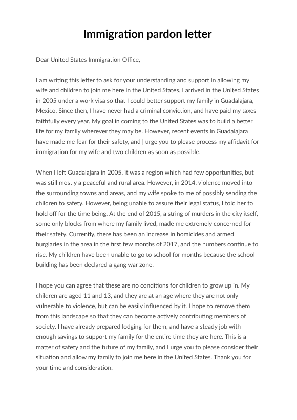 Sample Character Letter For Clemency